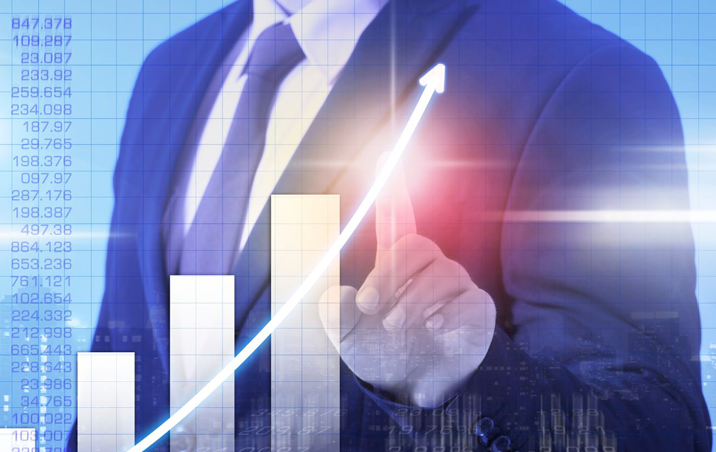 Man in suit with graph