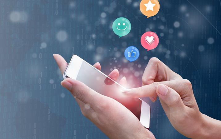 phone with review icons