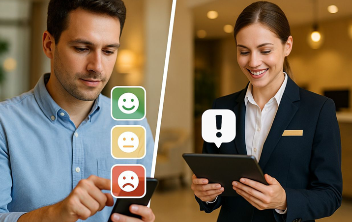 Guest giving a review
